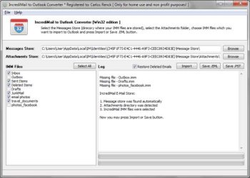 IncrediMail Outlook Converter Screenshot